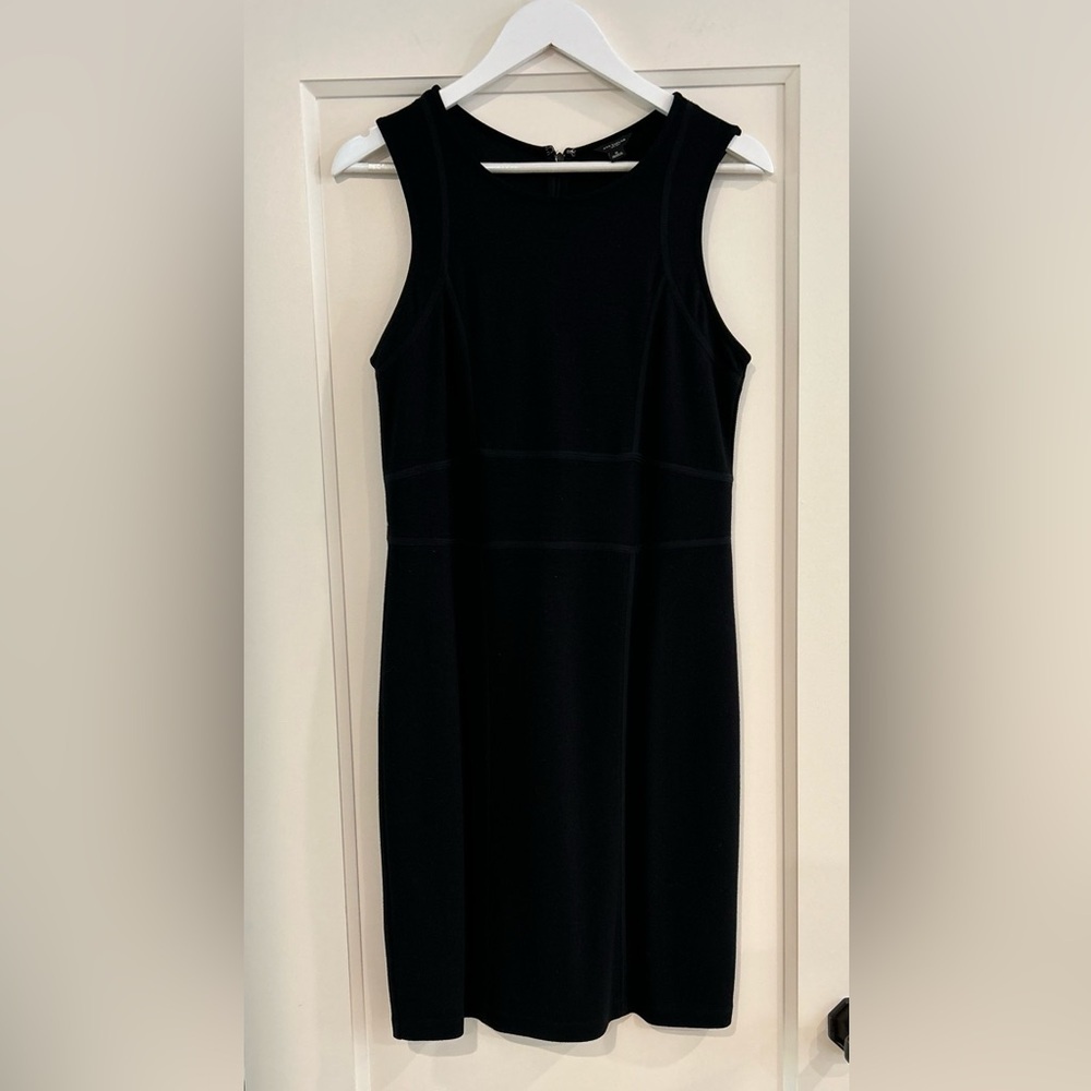 Ann Taylor Black Sheath Pencil Dress Size 6